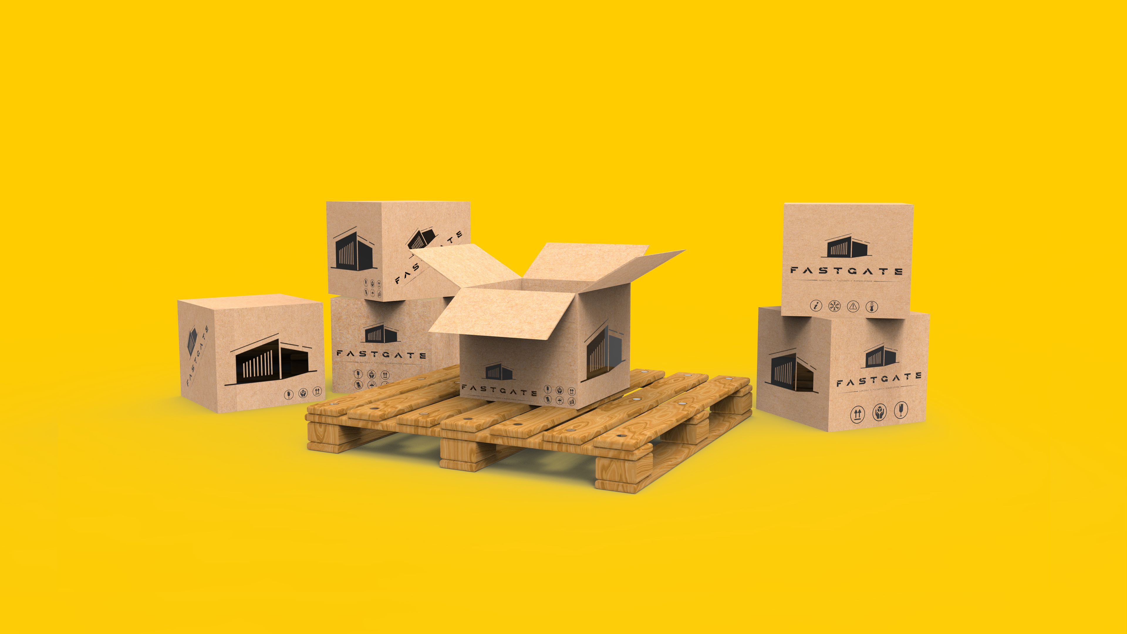 Montacargas con un rack